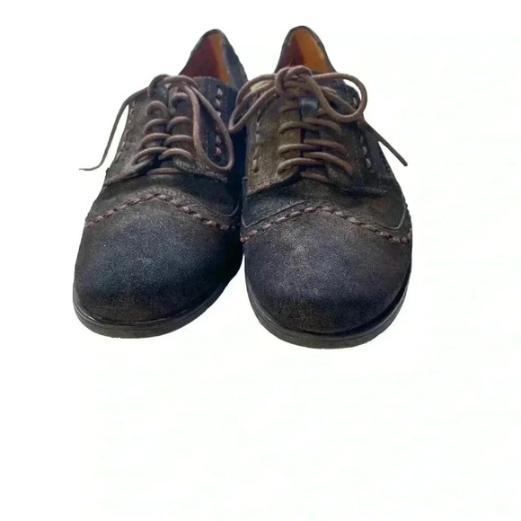 Earthies Lisbon Rock suede Oxford wingtip walking shoe w bronze metallic wash - Picture 3 of 16